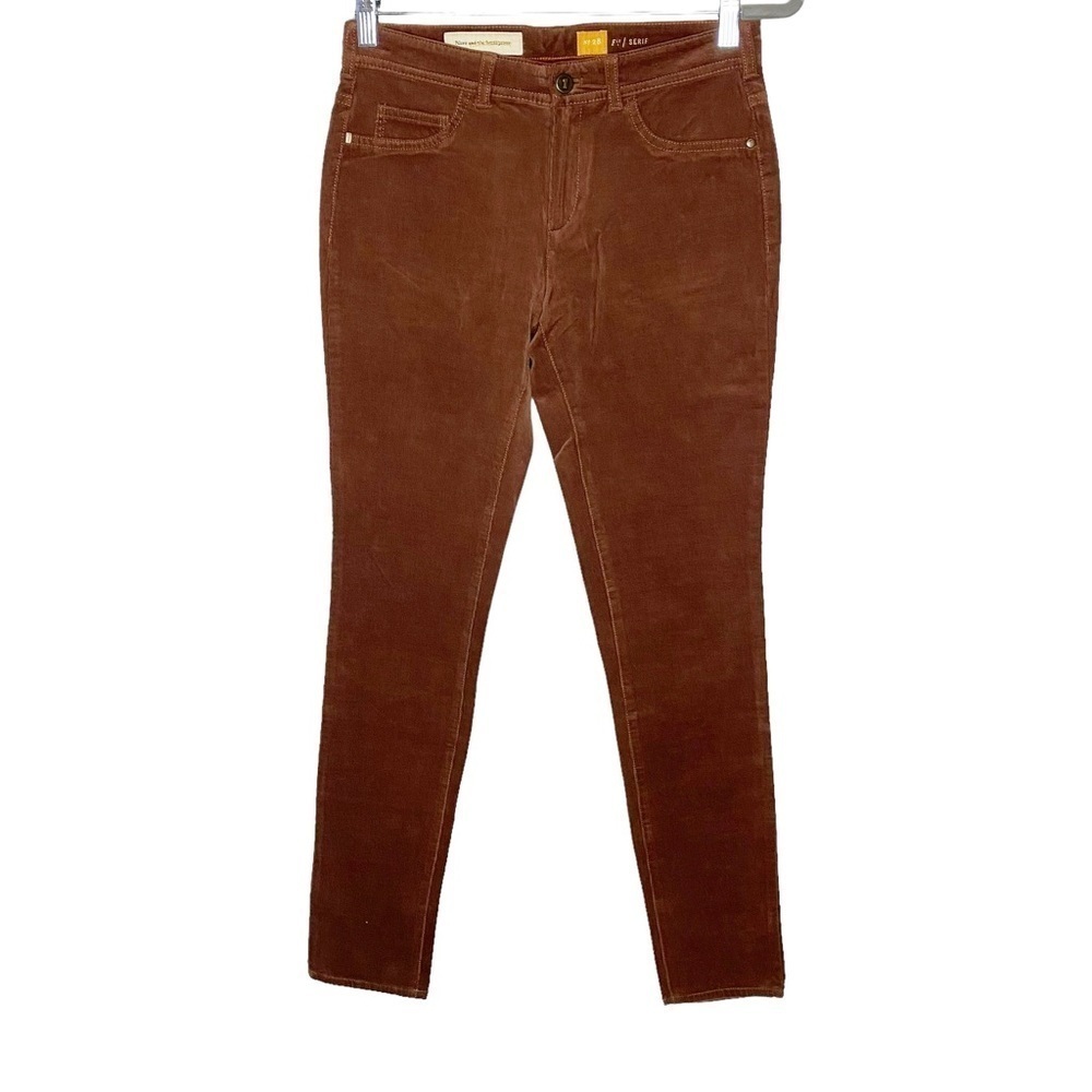 Pilcro & the Letterpress Anthropologie‎ Serif Corduroy Pant Brown 28
